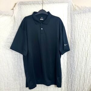 Nike Men's Fit-Dry Black Polo Shirt Size XL